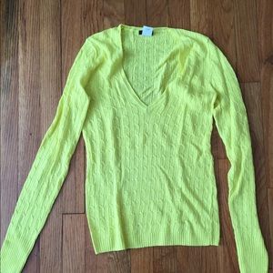 J.Crew summer cable knit yellow sweater S